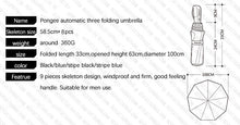 Automatic Folding Business Blue Umbrella