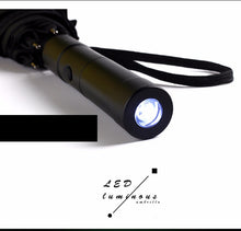 Unisex Transparent Led Golf Rain Umbrella w built in flash light