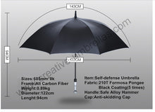Unbreakable self-defense umbrellas