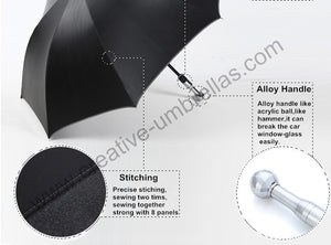 Unbreakable self-defense umbrellas