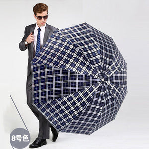 British style Oversized Lattice Fold Anti-UV Sun/Rain umbrella rain women/men Stick Outdoor Umbrella brand Manual Big Parasol