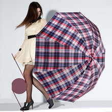 British style Oversized Lattice Fold Anti-UV Sun/Rain umbrella rain women/men Stick Outdoor Umbrella brand Manual Big Parasol