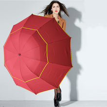 Large Color Trimed Nylon 3 Fold Manual Umbrella