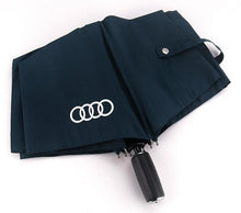 high quality bussiness Audi genuine leather handle brand sun rain Umbrella 3 Fold Anti UV French royal Umbrellas For/8K/106CM