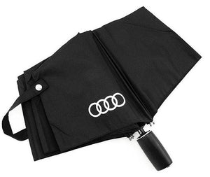 high quality bussiness Audi genuine leather handle brand sun rain Umbrella 3 Fold Anti UV French royal Umbrellas For/8K/106CM