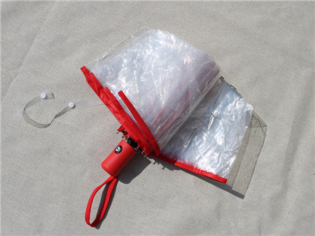 Ladies Transparent Folding Automatic Umbrellas
