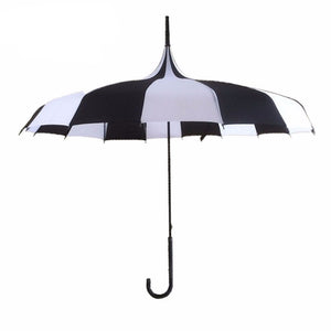 Yesello Gothic Black and White Tower Pagoda Umbrella