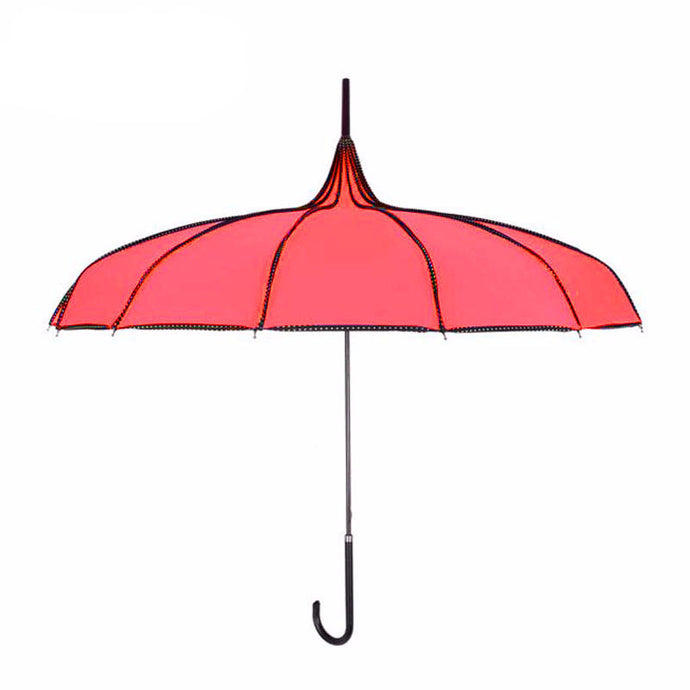 Yesello Gothic Red Tower Pagoda Umbrella