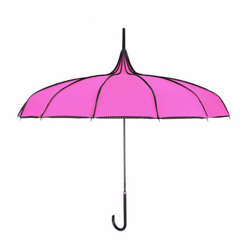 Yesello Gothic Hot Pihk Tower Pagoda Umbrella