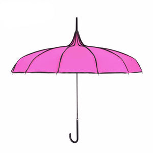 Yesello Gothic Hot Pihk Tower Pagoda Umbrella