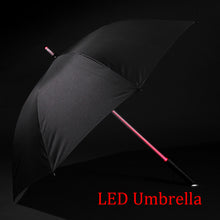 Unisex Transparent Led Golf Rain Umbrella w built in flash light