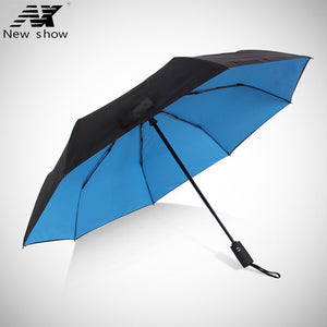 NX 2017 New double layer man three folding umbrella Anti-UV fully automatic umbrellas rain windproof sun women umbrella