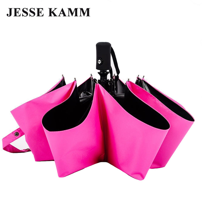 Jessee Kamm Automatic Black Coated Anti-UV umbrella