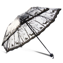 Transparent Three-fold Plastic Fashion 8 Ribs Umbrella