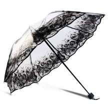 Transparent Three-fold Plastic Fashion 8 Ribs Umbrella