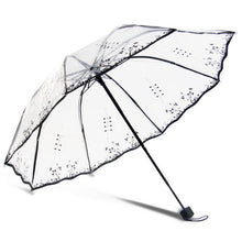 Transparent Three-fold Plastic Fashion 8 Ribs Umbrella