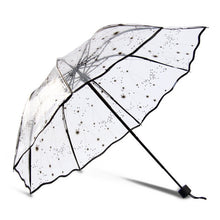Transparent Three-fold Plastic Fashion 8 Ribs Umbrella